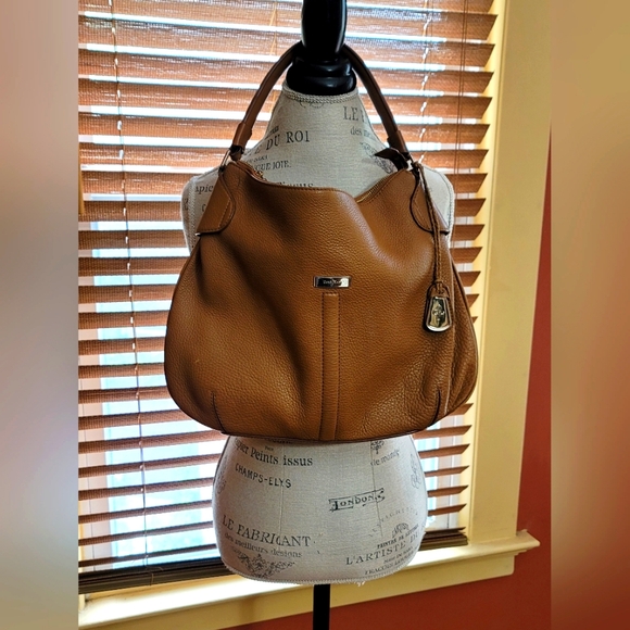 COLE HAAN PEBBLED LEATHER BAG - Picture 1 of 16